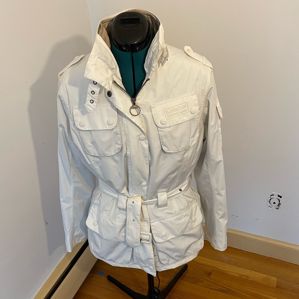 🧥 Barbour White Waterproof Breathable Utility Jacket